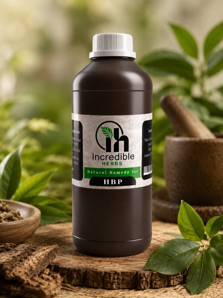 Incredible Herbs HBP herbal blend bottle